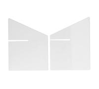 Book Holder Reading Shelf Sturdy X Shaped Acrylic Display Stand for Office Experiment Students Musicians White 2 Pack