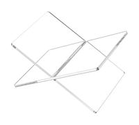 Book Holder Stand - Clear Shelf, Thick | Premium X Shaped Book Support for Study Tables Countertops Bookshelves Tables Reading Journals Cookbooks Albums Document Viewing Display Tool