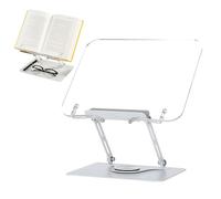 Book Holder Stand Recipe Storage 360 Degree Adjustable Textbook Stand for Chefs Home School College Dorm Classroom Library Kitchen Study Studio Office