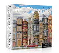 Book House Puzzles for Adults 1000 Pieces, Vintage Hard Library Art Jigsaw Puzzle, Challenging Literary Bookstore Stree Puzzle for Book Lovers