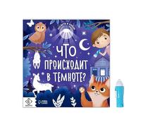 Book in Russian Language with Flashlight Quest What Happens in the Dark, 24 pgs - Board Books in Russian - Read Russian Books - Learn Russian Language
