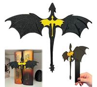 Book Insert - Fourth Wing Dragons, Fourth Wing Double Dragon Book Insert, 3D Flying Dragon Bookmark Supplies, Black and Gold Dragon Wings Bookmark for Bookshelf Decor Cool Accessories