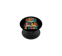 Book It's A Good Day To Read Retro Reader Women Men Girls PopSockets Adhesive PopGrip