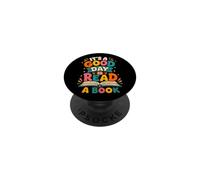 Book It's A Good Day To Read Retro Reader Women Men Girls PopSockets Adhesive PopGrip
