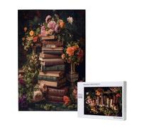 Book Jigsaw Puzzles for Adults 1500, Flower Puzzles for Adults Wooden, Funny/Difficult/Impossible/Challenging Decompression Games, As a Birthday and Holiday Decor Gift for Women and Men M-1443