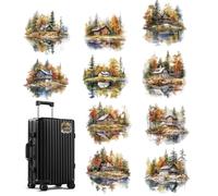 Book Journal Stickers, Aesthetic Journal Stickers | 20pcs Nature Japanese Landscape Paper Sticker DIY | Art Craft Supplies, Planner Decor Auto-