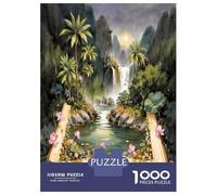 Book Jungle Pool 1000 Piece Classic Jigsaw Puzzle Literary Wilderness Escape Jigsaw Puzzle Bundle Premium Cardstock Senior Jigsaw Enthusiasts Housewarming Gift Indoor Leisure Puzzle Party Game 70x50cm