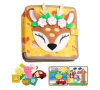 Book Kids Busy Game, Early Education Sensory Activity 20x6cm Development Board Activity Toy for Cradle Travel Living Room Learning Accessory Play Tool Multi Purpose Toy for Fun Convenient Learning