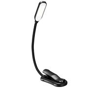 Book Light, 10 LED Clip Reading Light with 3 Eye-Care Brightness Modes, USB Rechargeable Warm & Cool White Reading Lamp for Kids Adults, Book Lamp for Bed Shelf Tablet Music Stand
