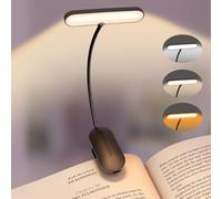 Book Light for Reading at Night, Silent Touch & 70 Hrs Lasting Reading Light for Books in Bed, 3 Color Modes & Stepless Dimming Book Reading Light, Reachrgeable Book Light Clip on for Book Lovers