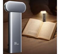 Book Light, Reading Light for Book in Bed, USB Rechargeable LED Night Light with 3 Colors & Limitless Dimming, Aluminum Alloy Bookmark Light for Book Lovers,Gift, Technology Black