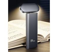 Book Light, Reading Light for Book in Bed, USB Rechargeable LED Night Light with 3 Colors & Limitless Dimming, Aluminum Alloy Bookmark Light for Book Lovers,Gift, Technology Black