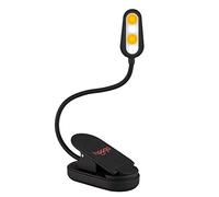 Book Light, Rechargeable Amber Dual Day and Night Modes, Amber 1600K Warm LEDs and 4000K White Light. Blue Blocking LEDs Prevent Eye Strain. Extra Long Battery Life. Great for Bookworms, Kids, Study.