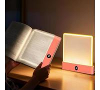 Book Light, Rechargeable Clear LED Flat Book Lights for Reading in Bed at Night with 3 Colors & Timer, Dimmable Panel Plate Book Lamp Full Page Light, Bookish Gifts for Book Lovers