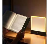 Book Light, Rechargeable Clear LED Flat Book Lights for Reading in Bed at Night with 3 Colors & Timer, Dimmable Panel Plate Book Lamp Full Page Light, Bookish Gifts for Book Lovers
