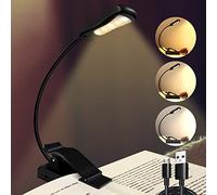 Book Light - Rechargeable Reading Lights for Books in Bed with Timer, LED Book Reading Light Clip on Book for Kids, Small Book Light for Bed, Sofa, Music Stand, Office, Travel