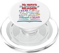 Book Lover 10 Ways to Become a Reader Quote PopSockets PopGrip for MagSafe