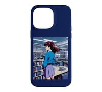 Book lover 90s Retro Japanese Anime school girl Case for iPhone 14 Pro Max