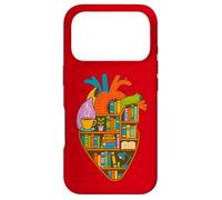 Book Lover Anatomical Heart, Colorful Library Design Case for iPhone 17 Pro
