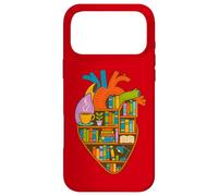 Book Lover Anatomical Heart, Colorful Library Design Case for iPhone 17 Pro Max