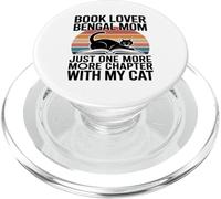 Book Lover Bengal Mom Just One More Chapter Cat PopSockets PopGrip for MagSafe