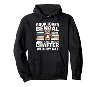 Book Lover Bengal Mom Just One More Chapter Cat Pullover Hoodie