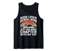 Book Lover Bengal Mom Just One More Chapter Cat Tank Top