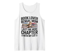 Book Lover Bengal Mom Just One More Chapter Cat Tank Top