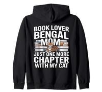 Book Lover Bengal Mom Just One More Chapter Cat Zip Hoodie