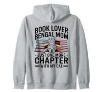 Book Lover Bengal Mom Just One More Chapter Cat Zip Hoodie