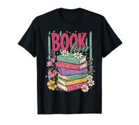 Book Lover Boho Bookish Wildflower Bookworm for Women Girls T-Shirt
