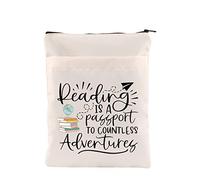 Book Lover Book Sleeve Literary Themed Reading Pouch Gifts for Bookworm