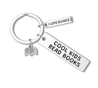 Book Lover Bookish Gift for Readers Librarians Bookworm Library Keychain