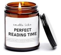 Book Lover Candle, Gifts for Readers, College, Bookworm, Librarian, Readers, Author, Book Lovers Candle for Women and Men, Sandalwood & Rose Scented, Natural Soy Wax, 7oz