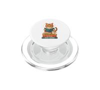 Book Lover Cat Reading Be Kind Library Books Design PopSockets PopGrip for MagSafe