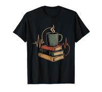 Book Lover Coffee Nurse Heartbeat Reader Librarian T-Shirt
