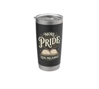 Book Lover Equality LGBT More Pride Less Prejudice Diversity Stainless Steel Insulated Tumbler