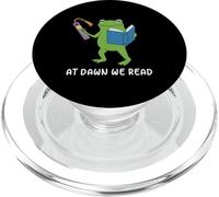 Book Lover Funny Frog At Dawn We Read Meme Saying PopSockets PopGrip for MagSafe