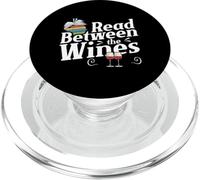 Book Lover Funny Wine Drinker Read Between The Wines PopSockets PopGrip for MagSafe