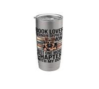 Book Lover German Shepherd Mom Chapter with My Dog Stainless Steel Insulated Tumbler