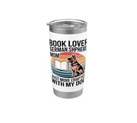 Book Lover German Shepherd Mom Chapter with My Dog Stainless Steel Insulated Tumbler
