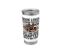 Book Lover German Shepherd Mom Chapter with My Dog Stainless Steel Insulated Tumbler