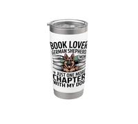 Book Lover German Shepherd Mom Chapter with My Dog Stainless Steel Insulated Tumbler