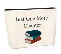 Book Lover Gift for Women Book Makeup Bag Gifts for Writers Funny Bookish Gifts Reading Book Club Book Worm Gift Librarian Themed Presents for Reader Girl Travel Cosmetic Pouch