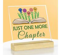 Book Lover Gifts for Women Bibliophile Acrylic Plaque with Stand Bookish Thank You Gifts for Librarian Reader Christmas Birthday Keepsake Bookworm Presents for Best Friend Reading Book Club Present