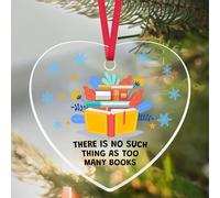 Book Lover Gifts for Women Books Ornaments for Christmas Tree Bookish Gift for Books Lover Readers Librarians Bookworms Birthday Gift for Reading Lovers Librarian Club Gifts Acrylic Ornament