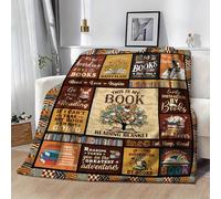 Book Lover Gifts,Reading Blanket 150x100Cm,Literary Lover Flannel Throw Blanket Gift Ideas,Bedroom Sofa Library Throw Book Gifts Best Bookworm Present On Birthday Bookish Literary Gifts(Yellow)