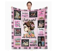 Book Lover Gifts,Reading Blanket For Girl woman 150x100Cm,Literary Flannel Throw Blanket Gift Ideas,Sofa Library Throw Book Gifts Best Bookworm Present On Birthday Student Come Back School Gifts
