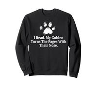 Book Lover Golden Retriever Reading Women Funny Literary Dog Sweatshirt