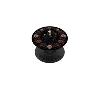 Book Lover Gothic Bookworm Reading Skull Bones Librarian PopSockets Adhesive PopGrip